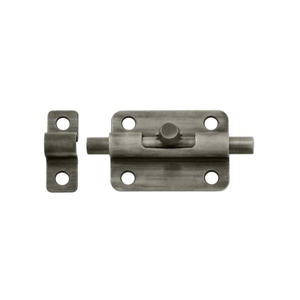 Barrel Door Bolt Antique Nickel, 10PK